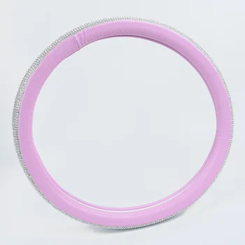 

Pink Steering Wheel Cover Bling Rhinestone Car For Women Lady Unique Design