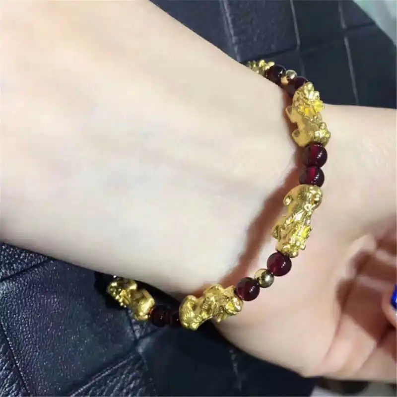 Браслет браслет Lucky Feng Shui золотого цвета отважный отряд PiXiu манжеты винтажные