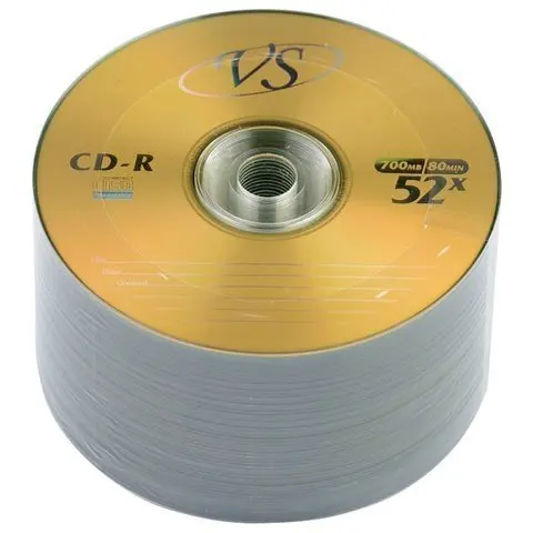 Диски CD-R VS 700 Mb 52x КОМПЛЕКТ 50 шт Bulk VSCDRB5001 | Электроника
