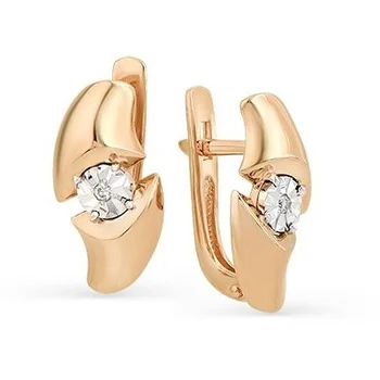 

Master brilliant earrings with 2 diamonds in red gold
