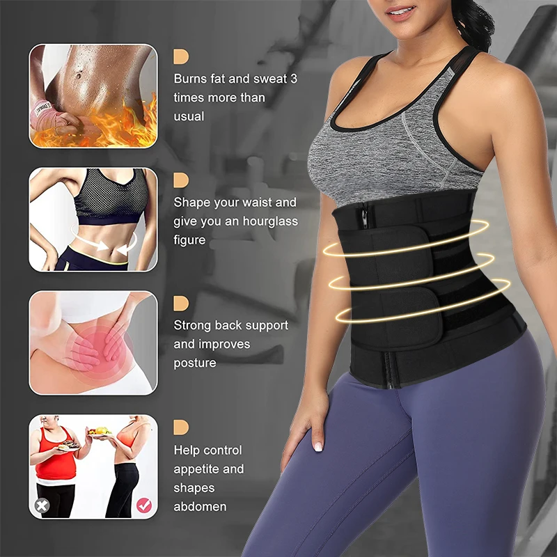 New sticky type Hourglass Sauna Sweat Workout Waist Trainer