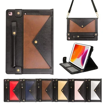 

Tablet Leather Case For iPad Pro 9.7 10.2 2020 10.5 Case Shoulder Strap Bag For iPad Mini 5 4 3 2 1 Air 3 2 Pouch Case Cover