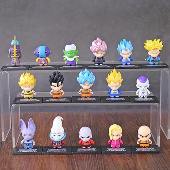 

Dragon Ball Super Son Goku Gohan Vegeta Trunks Kuririn Piccolo Jiren ZenO Freeza Beerus Collechara Figures Mini Toys 8pcs/set