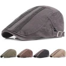 Мужские и женские регулируемые шляпы, хлопковый берет для гольфа, шапка для вождения, уличная полосатая Кепка