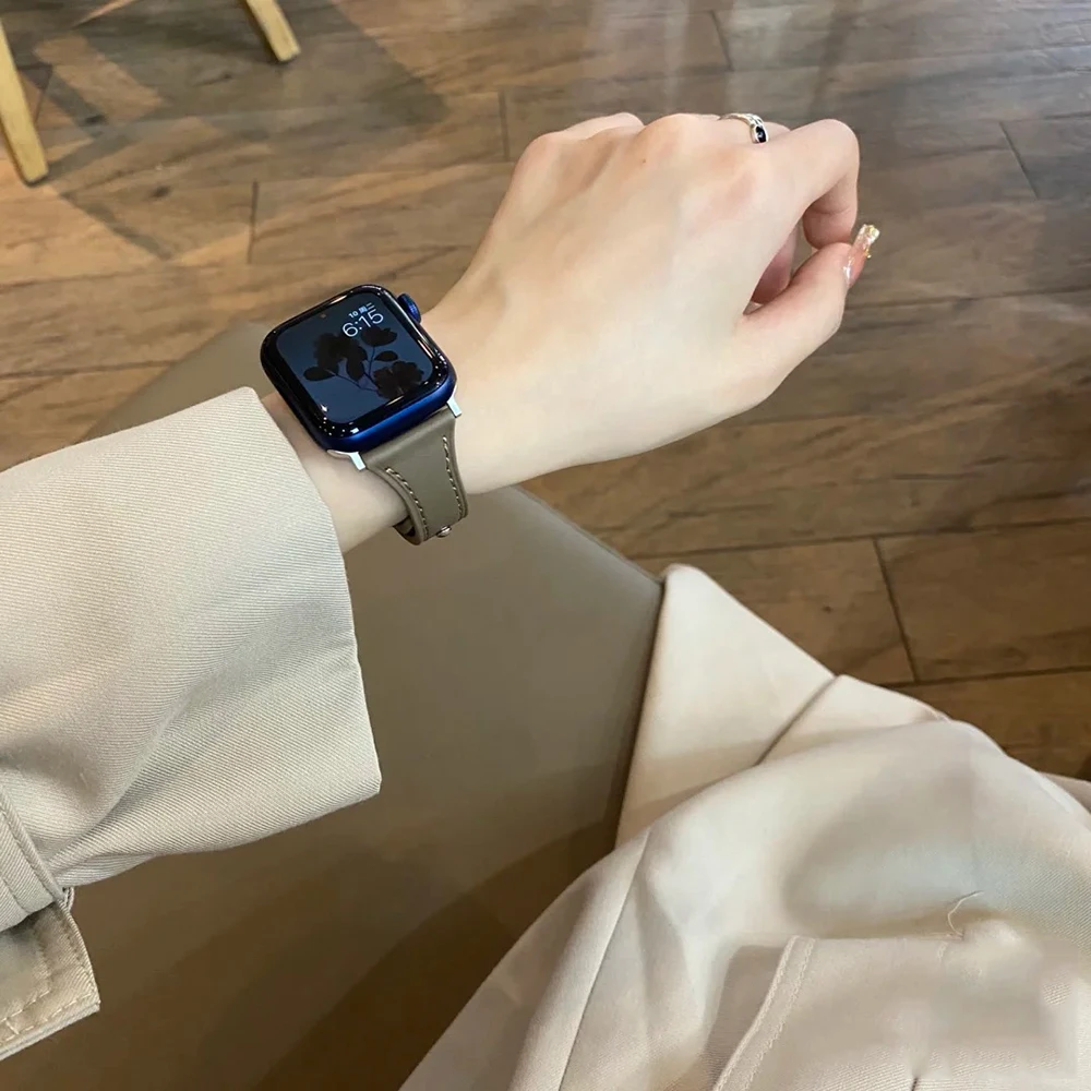 

Кожаный ремешок для iWatch 40 мм 44 мм, спортивный браслет для Apple watch band 42 мм 38 мм Series 1 2 3 4 5 6 s