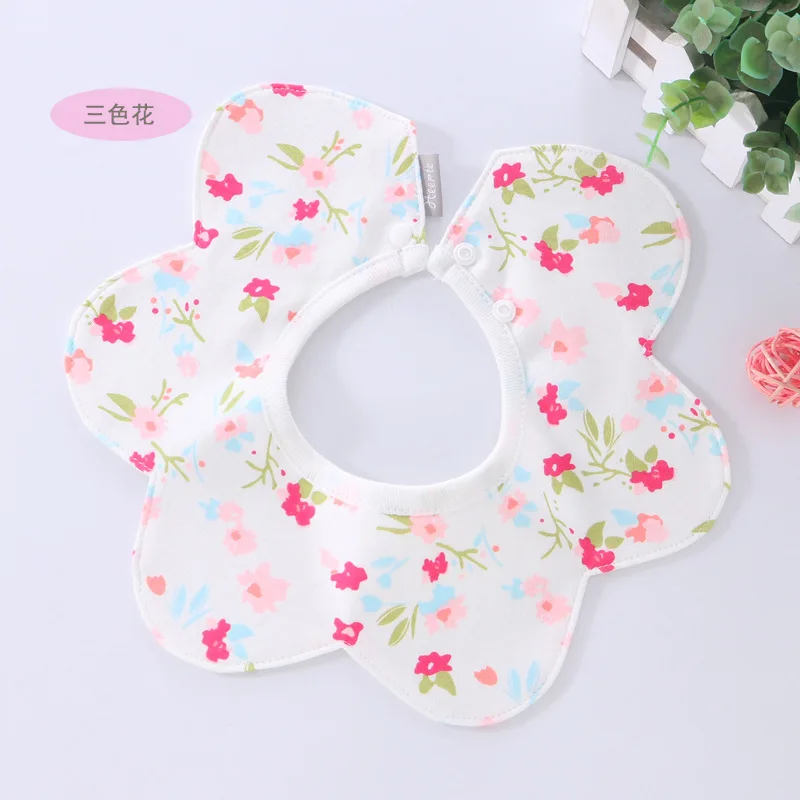 New Baby Bib 360° Cotton Waterproof Children Feeding Burp Cloths Pocket Korean Baby Saliva Towel Baby Accessories (2)