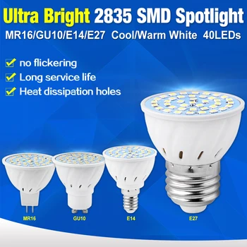 安い 220v GU10 E27 E14 MR16 GU5.3ランパラled電球40 60 80ledスポットライト電球トウモロコシ電球スポットライトランプbombillas 4ワット6ワット8ワットアンプル
