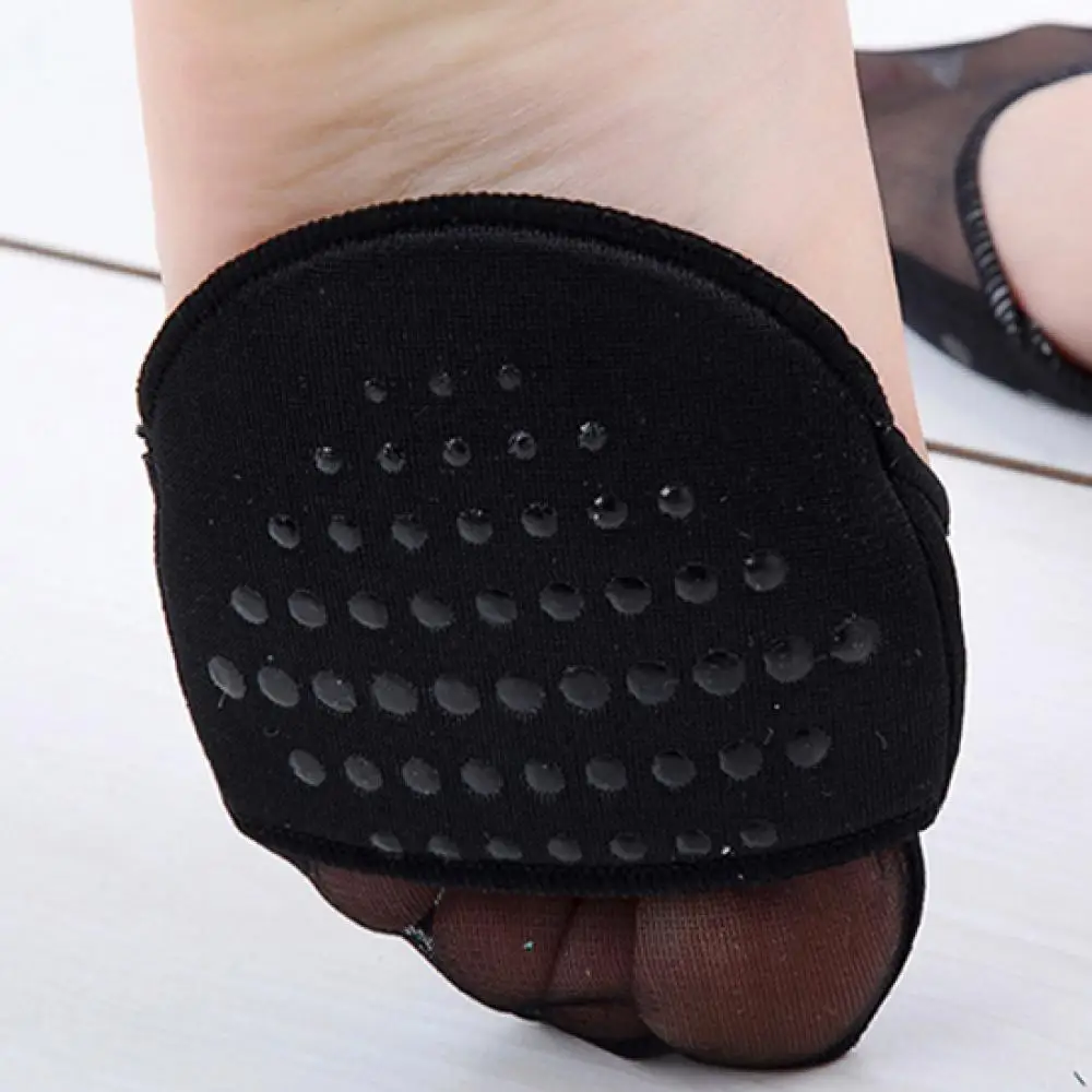 1 Pairs Forefoot Socks High Heels Cushion Silicone Dotted Invisible Women Forefoot Insole Pad Female Half Foot Toe Cover silicone toe protector shoe inserts