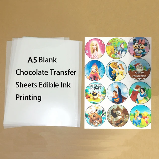 Chocolate Transfer Sheets A5 Blank Cake Rice Paper For Food Prints Onto  Chocolate Edible Ink Printing Wholesale Mold 10sheet/lot - Sketchbooks -  AliExpress