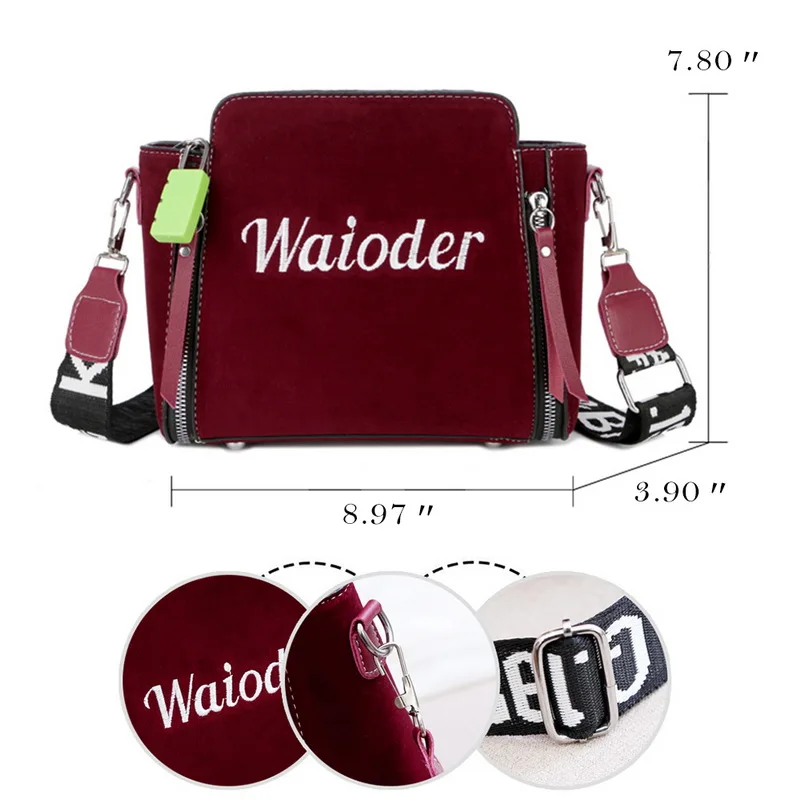 HEFLASHOR PU Messenger Bags Female Handbag For Lady Design Exquisite Crossbody Holiday Women Letter Shoulder Bag bolsa feminina
