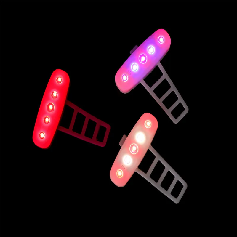 Discount 2020 Bicycle Light Rechargeable Water Proof LED USB Tail Light Taillight Safety Warning Silicone Bicycle Rear Light 3