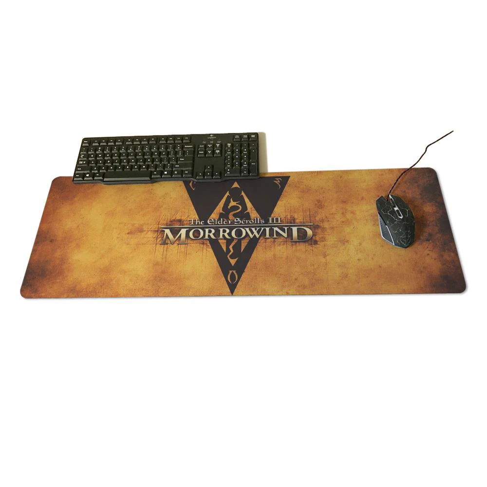 Morrowind logo Team 400x900x2 мм Противоскользящий коврик для мыши геймерский большой профессиональный игровой коврик для мыши Grande Keyboard