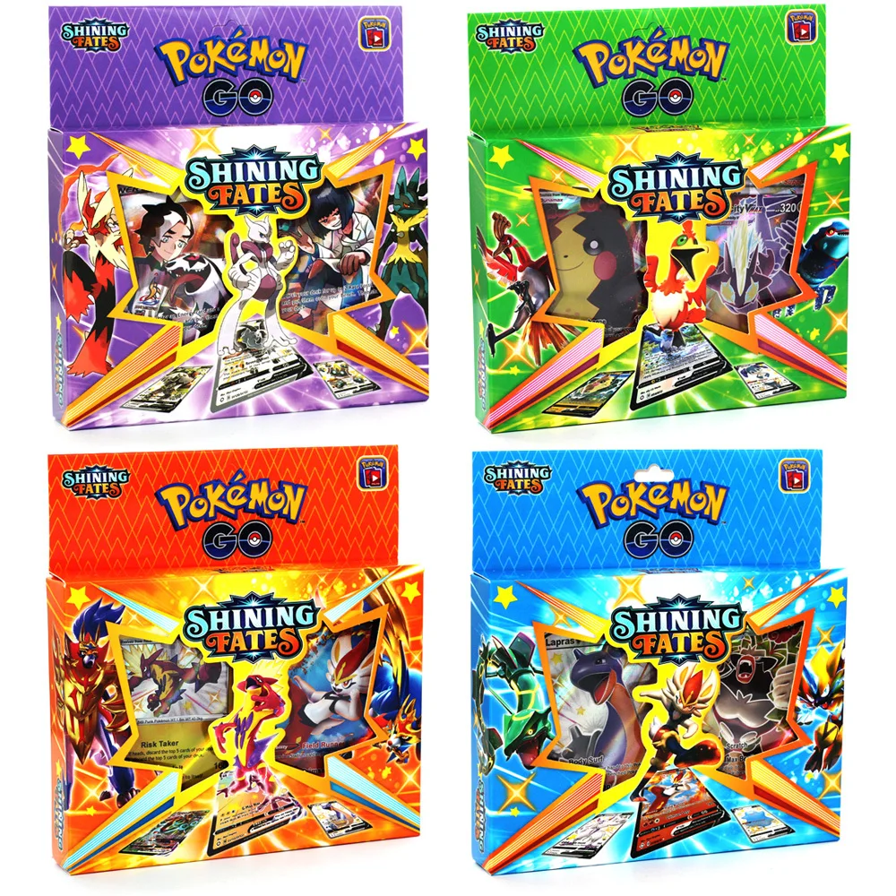 2021 Anime 54 unids/set tarjetas de Pokemon de Metal de hierro caja de TAKARA TOMY juguetes juego de batalla Pokemon Gengar Pokemon de dibujos animados niños regalos de navidad