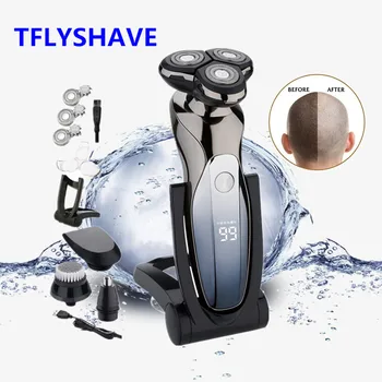 

4D Electric Shaver Rechargeable Electric Razor Shaving Machine Cleaning Beard Razor for Men Wet and Dry Waterproof Washable