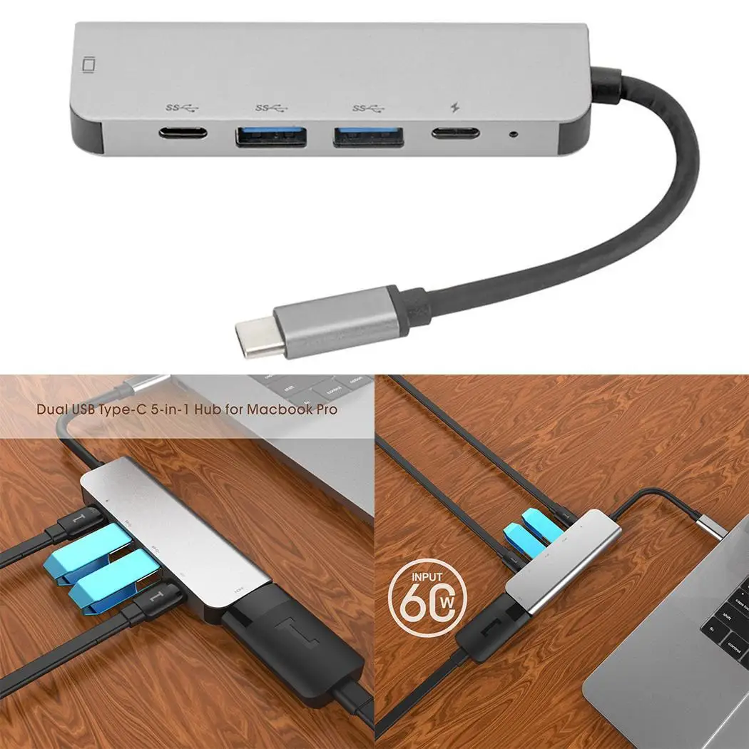 Usb type C к HDMI HU BpdThunderbolt 3 адаптер станция dex с HDMI USB 3,0 порты для MacBook Pro VGA кабель коврик