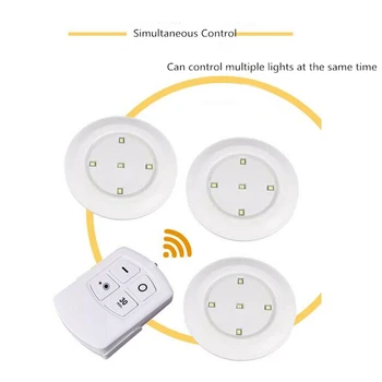 

CLAITE Remote Control Timing Home Battery Operated LED COB Night Lights Self Adhesive for Touch Lamp Emergency Light