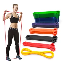 Faixas elásticas resistentes para treino físico, fitas longas de borracha natural de látex, equipamento fitness para treino