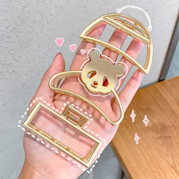 2022 Korean Metal Geometric Hair Claw Barrettes Elegant Hair Clip Crab Hollow Out Hairpin Headwear Women Girl Hair Accessories 4