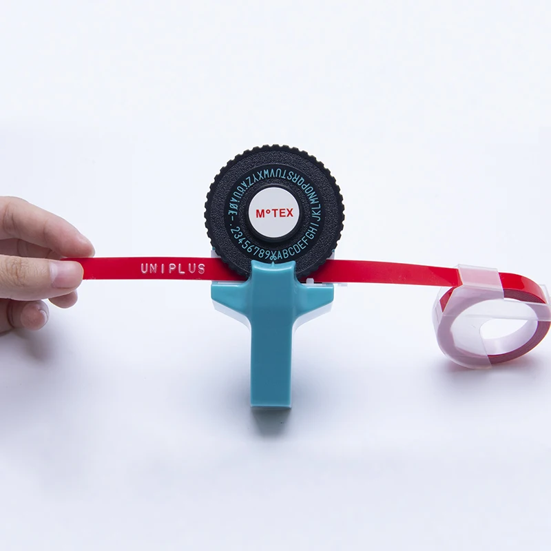 UniPlus 3D DYMO ленты для этикеток синий 9 мм тиснение DIY лента букв Motex E 101 202 303 наклейка