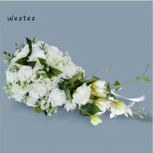 Водопад Белые Свадебные цветы Свадебные букеты Искусственные Свадебные букеты украшения цветок аксессуары SPH80