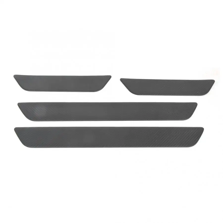 

4Pcs Welcome Pedal Door Sill Scuff Trim Fit for Tesla Model 3 Carbon Fiber Car Door Threshold Decoration Trim Accessories