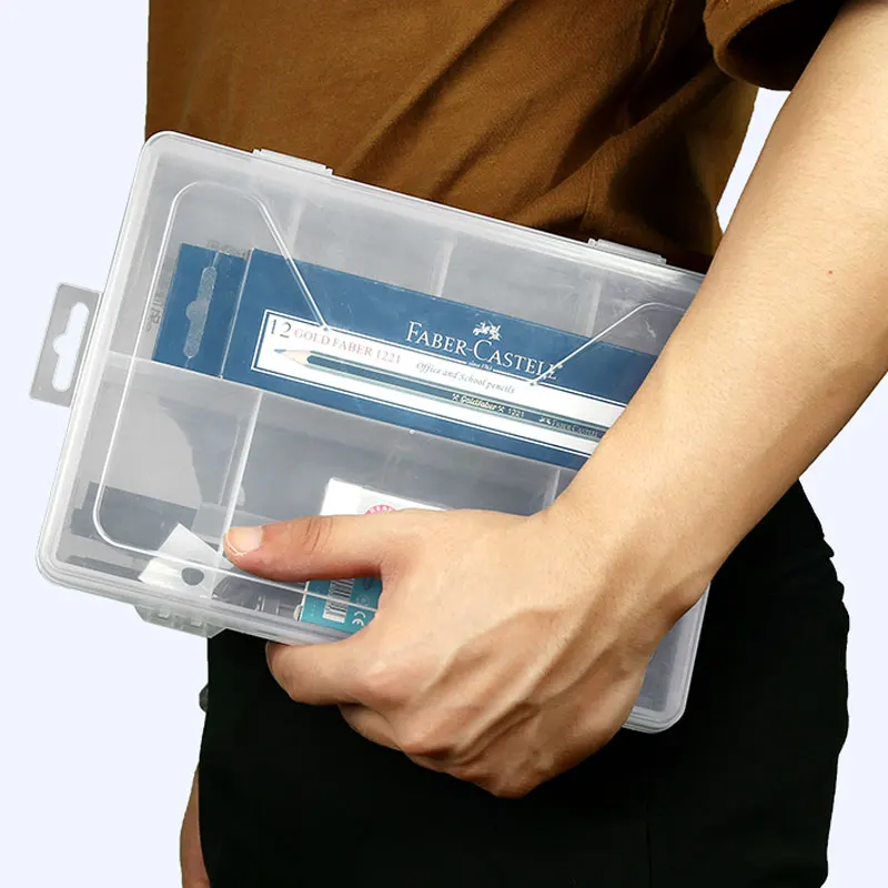 

4 styles New Simple Multi-function Large Capacity Creative Cute Pencil Case transparent Pen Storage Box Holder