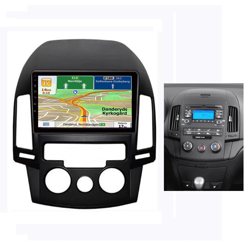 Двойной din Android 9,0 для hyundai I30 2007 2008 2009 2010 2011 Мультимедиа стерео радио gps навигатор плеер сенсорный экран