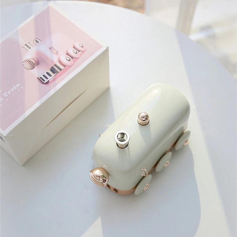 REMAX 300Ml Ultrasonic Air Humidifier USB Nebulizer Cold Fog with LED7 Color Night Light Boot with Train Whistle Music, Automati