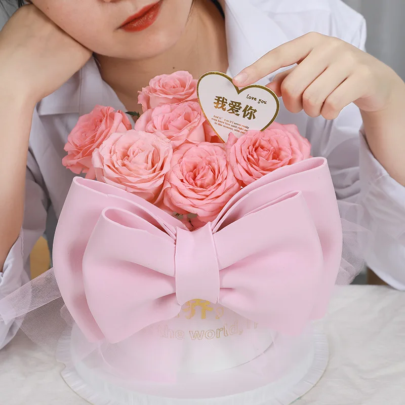 

Cake Decorating Mesh Bow My Side To Protect You Around Valentines Day Cake Inserted Card Birthday Decoration