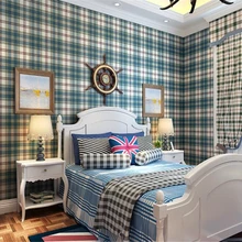 Beibehang стильный высокого класса британский плед нетканые обои американский ретро искусство спальня гостиная фон обои