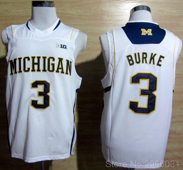 White Michigan Wolverines 1 Glenn Robinson 3 Trey Burke 10 Tim Hardaway Jr. 4 Chirs Webber Трикотажные изделия Размер S-XXL - Цвет: White