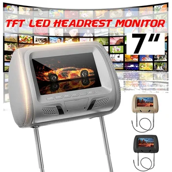 

Universal 7 Inch TFT LED Screen Car Headrest Monitor Vehicle LCD MP5 Multimedia Player Support AV Car Camera + Remote Control
