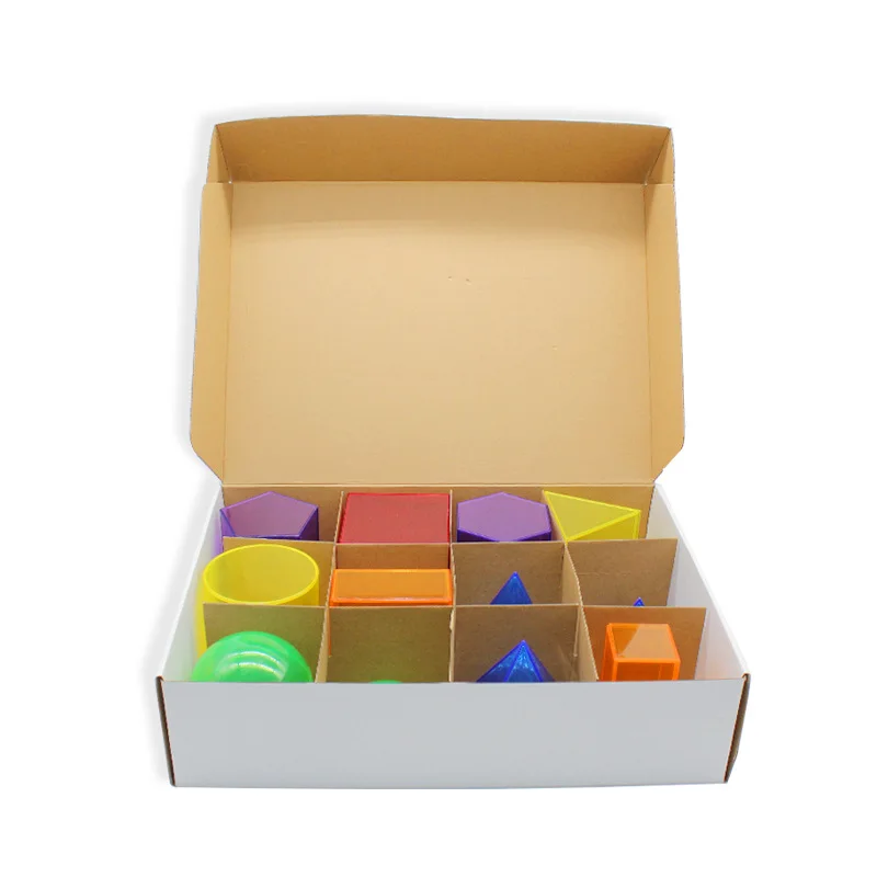  Montessori sensory teaching aids three dimensional color geometry combination building block plasti - 4000296029500