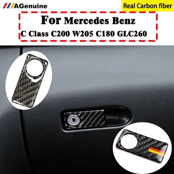 

Carbon Fiber Copilot Side Storage Box Handle Cover Trim Sticker for Mercedes benz C Class C200 W205 C180 GLC260 W213