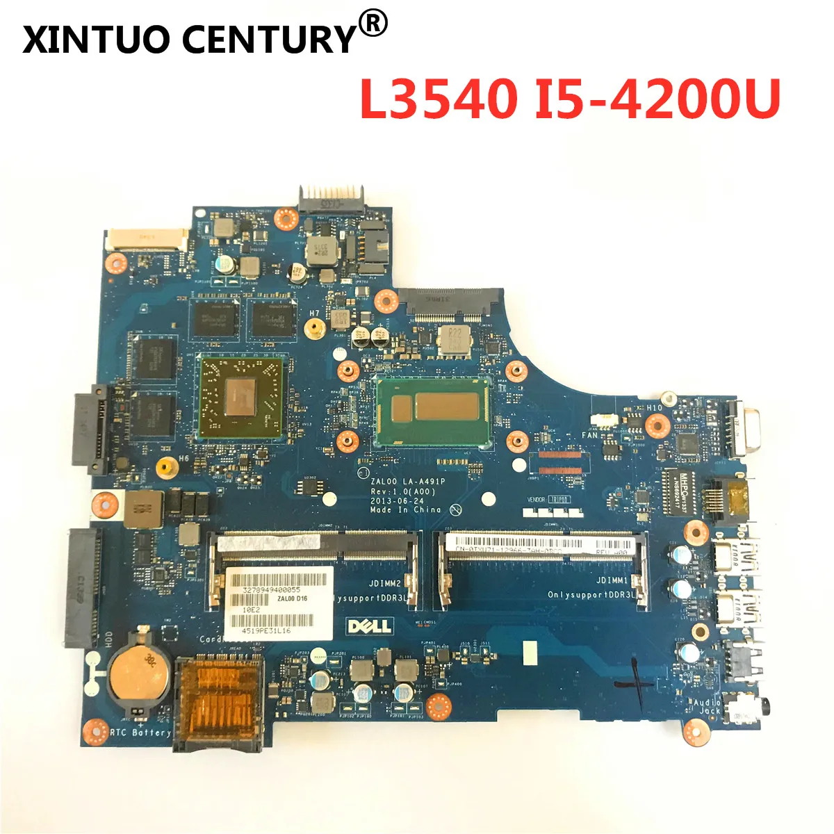 LA-A491P For DELL Latitude 3540 Motherboard i5-4200U CPU ZAL00 0TXW71 Laptop 