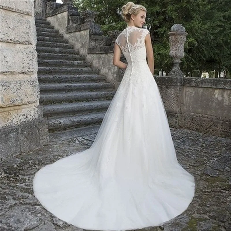 Свадебное платье-русалка шифоновое и атласное кружевное свадебное платье с