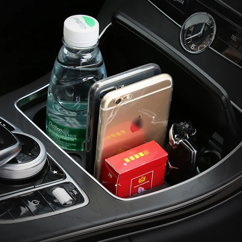 

1 pcs Car central Interior storage box cup holder For Mercedes Benz AMG GLC GLE E CLA GLA W205 W211 W213 Car Accessories