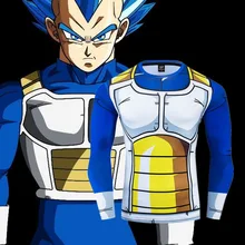 Супер Саян Гоку Драконий жемчуг Косплей Костюм Премиум 3D Печатный Костюм компрессионная футболка Finess тренажерный зал быстросохнущие плотные Топы