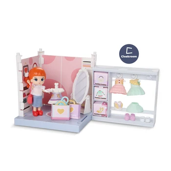 

Children House Pretend Play Set DIY Assembly Home Scene Toy Training Toy For Children Educational Toys Birthday Gift - Cloakroom