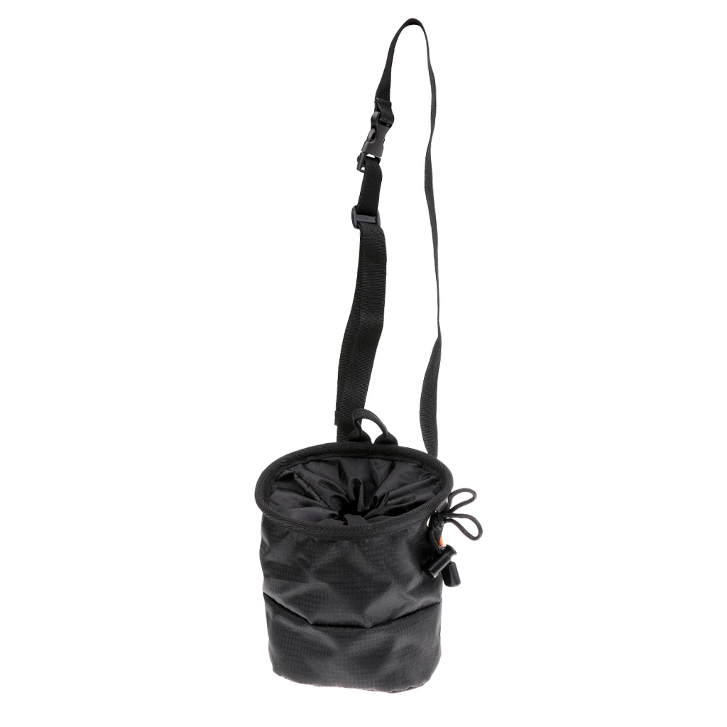 Cuboid Rock Climbing Chalk Bag with Waist Belt & Zipper Pocket & Drawstring Climbing Accessories