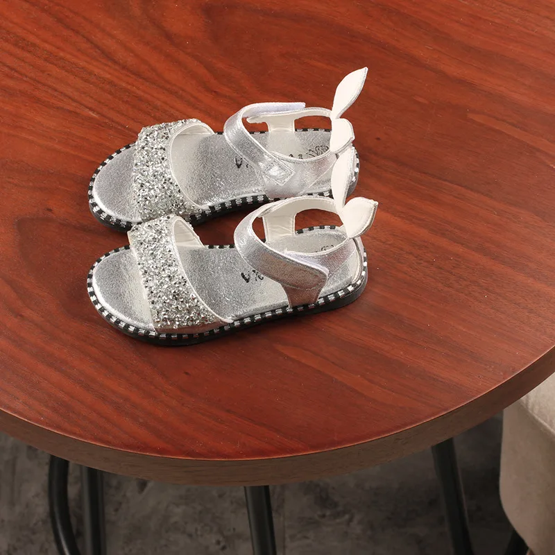 

Girl'S Sandals 2019 Spring New Style Girls Fashion Light Diamond Bunny Sandals Versatile Classic Anti-slip CHILDREN'S Shoes-