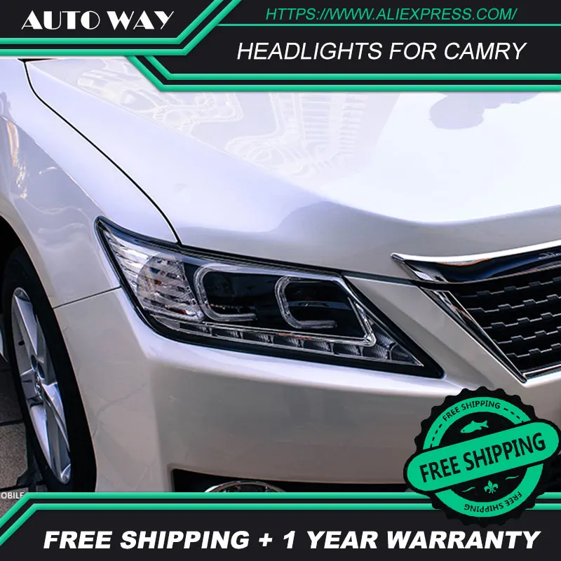Чехол для автомобиля для Toyota Camry фары 2012- светодиодная фара дальнего света Camry DRL Объектив двойной луч H7 HID Xenon bi xenon объектив