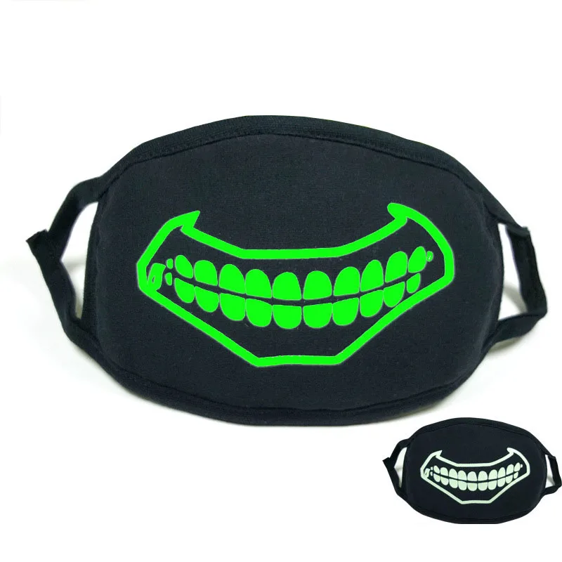 Multi-Style Anime Cartoon Fluorescence in the dark Face Mouth Masks Anti Haze Dust Cotton Dustproof Reusable Mouth Face Mask
