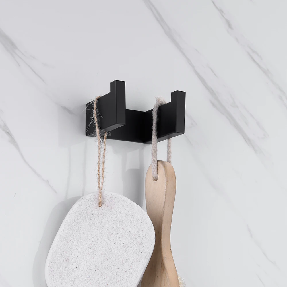 Matte Black Bathroom Accessories Set Hardware Kit Wall Mount Hand Towel Hanger Holder Toilet Roll Paper Rack Robe Hook Rail paper towel holder,toilet paper holder,towel hook,bathroom hardware set,bathroom hardware accessories,clothes hook
