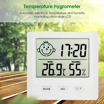 

Multifunction Thermometer Hygrometer Electronic Temperature Monitor Clock Support Dropshipping