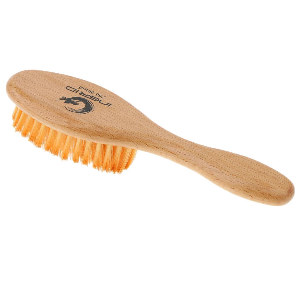Baby Wooden Hair Brush Super Soft Bristles Massage Comb for Newborns Toddlers Face Neck Duster Cleaning Tool