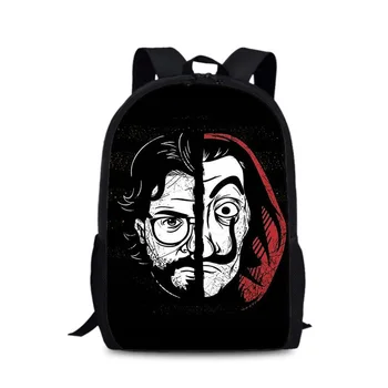 

New La casa de papel Backpack For Children School Bags Famous TV Printing Book Backpack Daily Travel Mochila