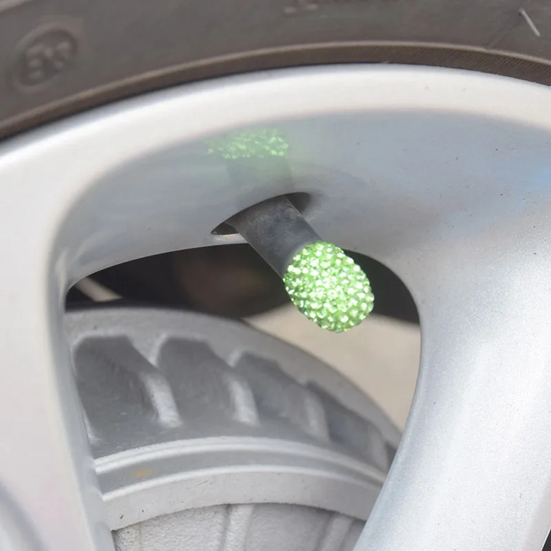 Универсальные 4 шт. хрустальные автомобильные пылезащитные колпачки для шин алмазные блестящие автомобильные аксессуары для женщин шикарные автомобильные подвески