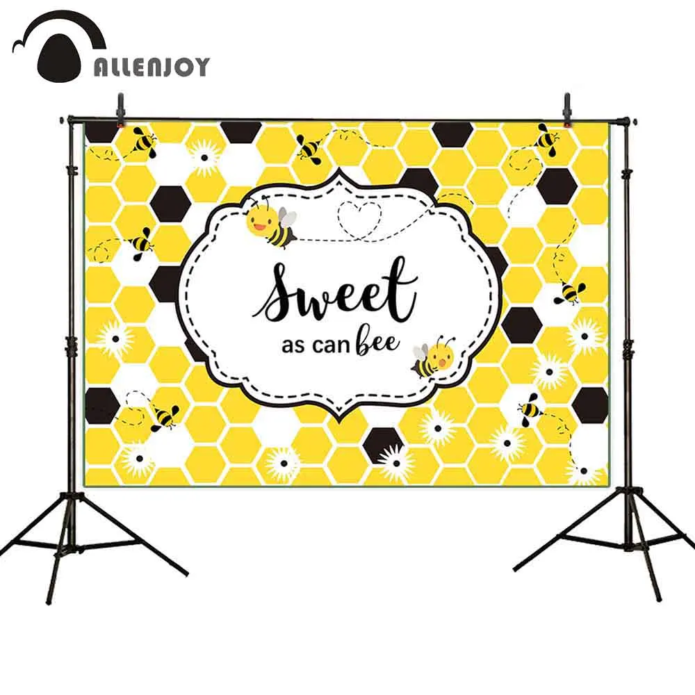 

Allenjoy photophone backgrounds sweet as can Bee Honeycomb baby shower birthday party photography backdrops photobooth photocall