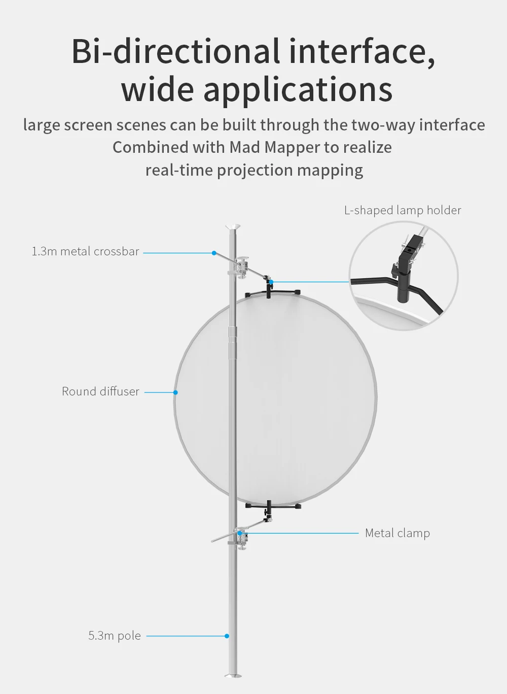 Photography Magnetic Background Support Rod Fit For Photo Studio Chromakey Backd